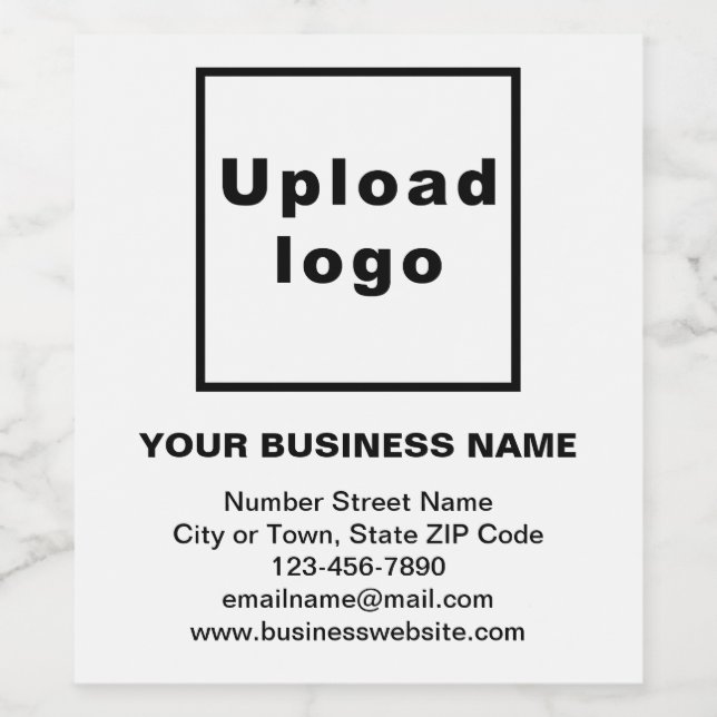 Affärsbeteckning på Flaska-etikett i Vin Vinflaska Etikett (Singel etikett)