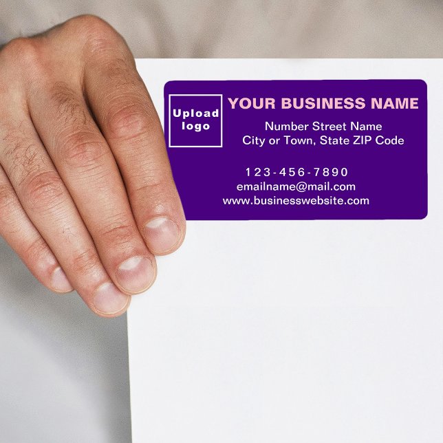 Affärsbeteckning på Lila Shipping Label Fraktsedel (Purple shipping label with your business brand)
