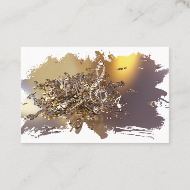 Affärsbil för musik- och fallpapper visitkort (Baksida)