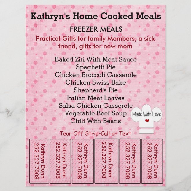 Affärsblad med avrivningsremsor reklamblad (Framsidan)