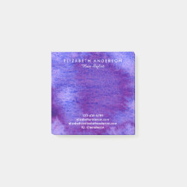 Affärsbokanteckningar om vattenfärgsviolett affärs post-it block