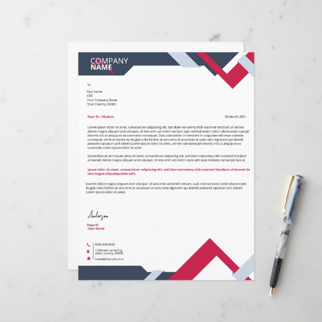 Affärsbrevhuvudmall (Fram/Back In Situ)