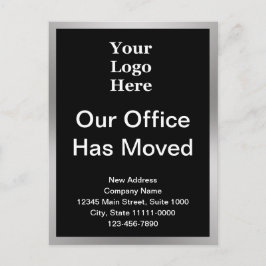 Affärsbyte för Adress Black & Silver 2-sidig Vykort