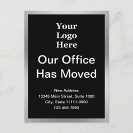 Affärsbyte för Adress Black & Silver-mall Vykort