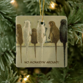 Affärsdag för apor från Personligen Grupp Julgransprydnad Keramik
