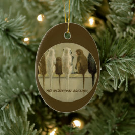 Affärsdag för apor från Personligen Grupp Julgransprydnad Keramik
