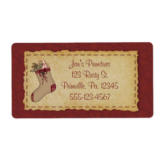 Affärsetikett för primitiv Helgdag Fraktsedel (Framsidan)