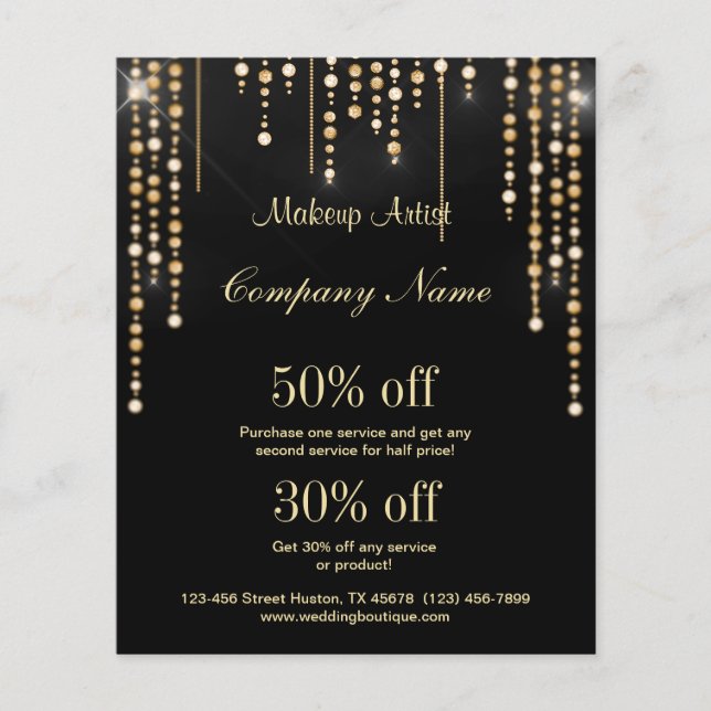 Affärsflygare för Makeup-artist-personlig Flygblad (Framsidan)