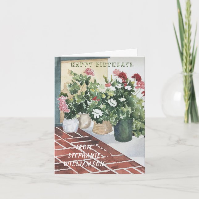 Affärsföretag, födelsedag kort (Framsida)