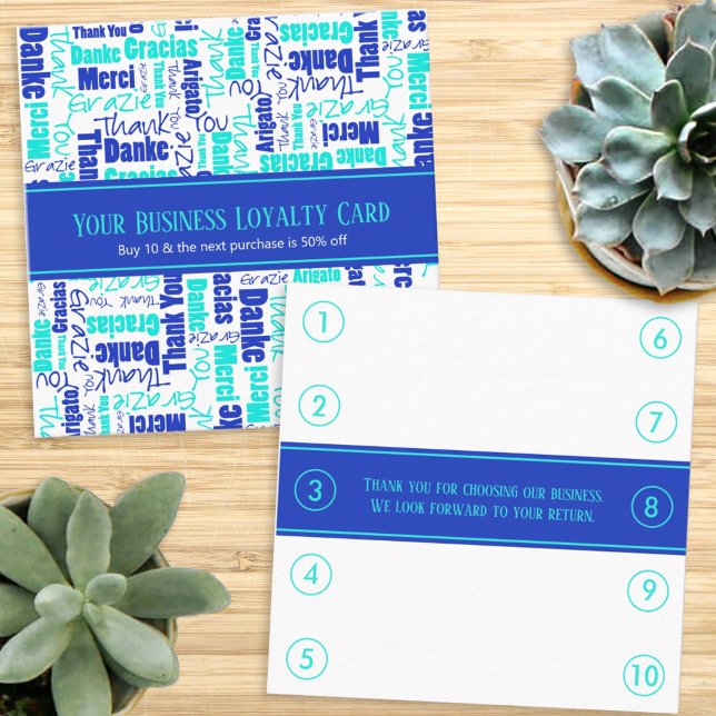 Affärsförmånen för flerspråkiga Tack Slår Fyrkantigt Visitkort (Skapare uppladdad)