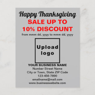 Affärsförsäljning av Thanksgiving på Grått Flyer