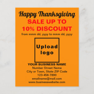Affärsförsäljning Thanksgiving Orange Färg Flyer