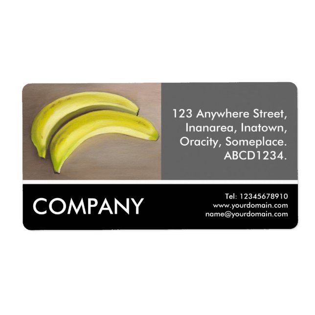 Affärsfoto - Bananer (målning) Fraktsedel (Framsidan)