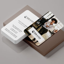 Affärsfoto med minimal Professionell och Logotyp Visitkort