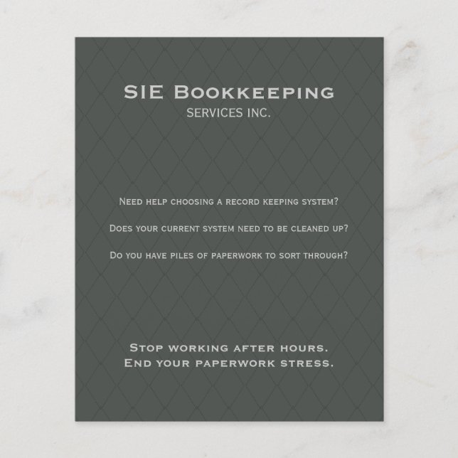 AFFÄRSFRÄMJANDE FLYER ENDAST smart grått (Framsidan)