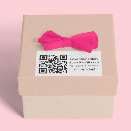 Affärsgranskningsbegäran med QR-kod Rektangulärt Klistermärke
