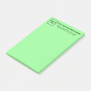 Affärsgren för Ljust grönt lång rubrik Post-it Block