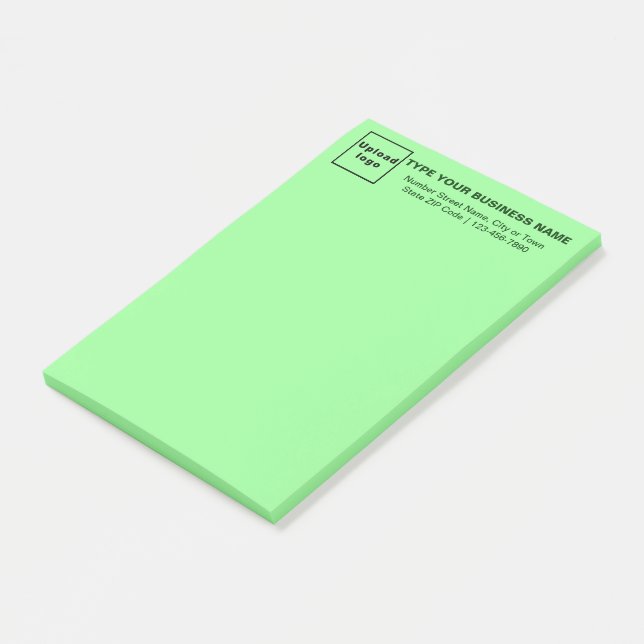 Affärsgren för Ljust grönt lång rubrik Post-it Block (Vinklad)