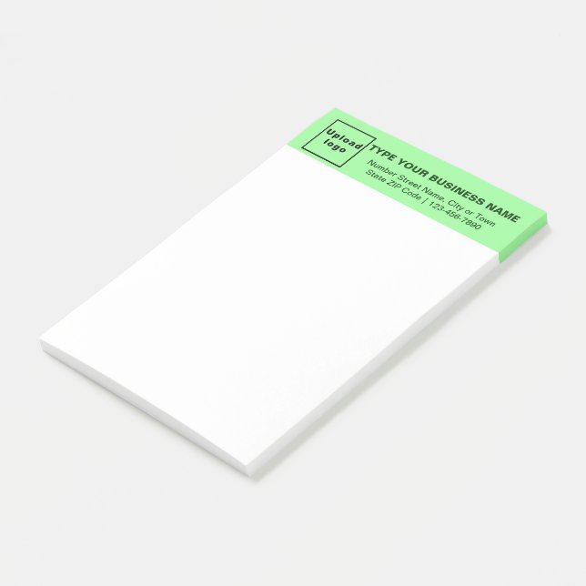 Affärsgren för Ljust grönt rubrik lång Post-it Block (Vinklad)