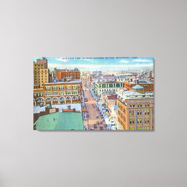 Affärsgrenen Aerial View of Business i staden Canvastryck (Framsida)
