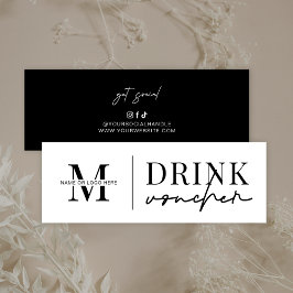 Affärshändelse för Corporate Drink Voucher Busines Mini Visitkort