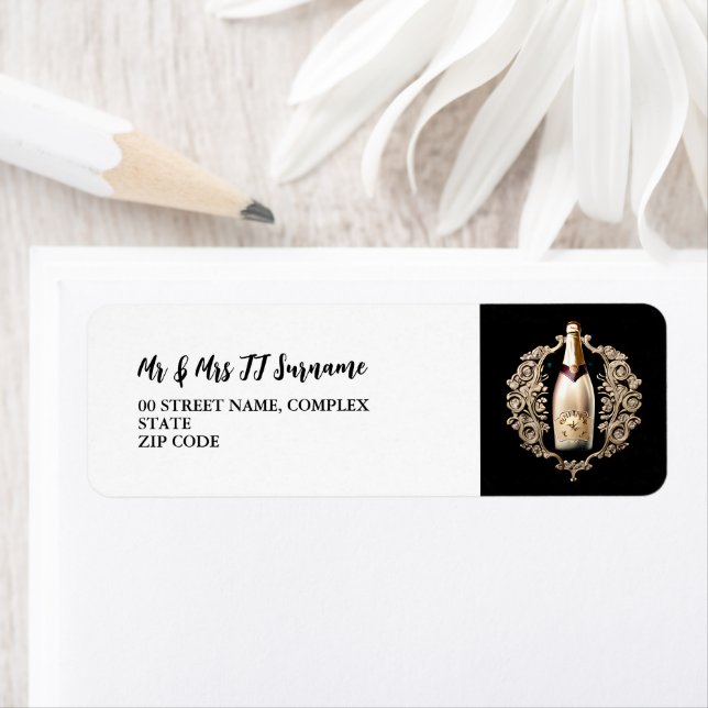 Affärshändelse för elegant | spak etikett för lång returadress etikett (Insitu)