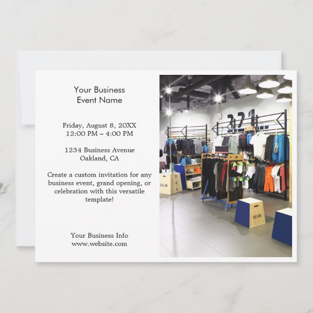 Affärshändelse | Foto för minimal Professionell Inbjudningar (Framsida)