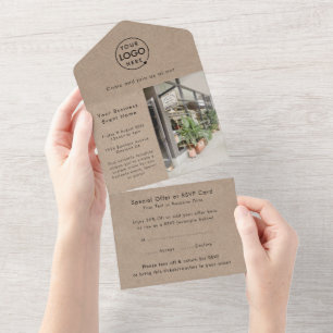 Affärshändelse Fotoavskärmning av Rustic Kraft-L