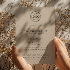 Affärshändelse | Logotyp av Rustic Kraft-Professio Inbjudningar