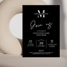Affärshändelse med minimalistisk Modern Black Conf