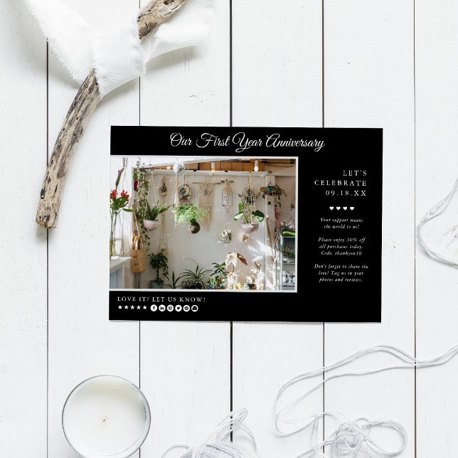 Affärshändelse | Svart, modernt, minimalistiskt fo Inbjudningar (Skapare uppladdad)