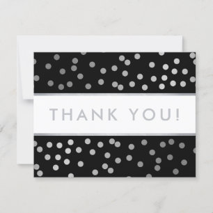 AFFÄRSHET THANKS moderna glam silver konetti spot Tack Kort