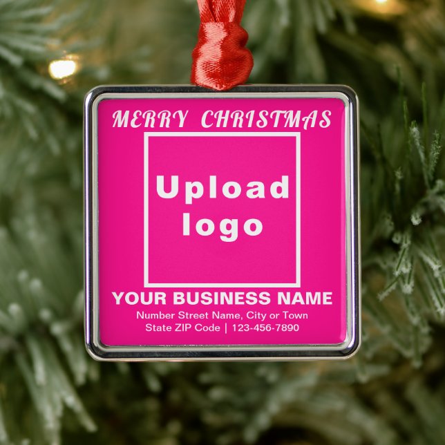 Affärshjul - Rosa Square Ornament (Träd)