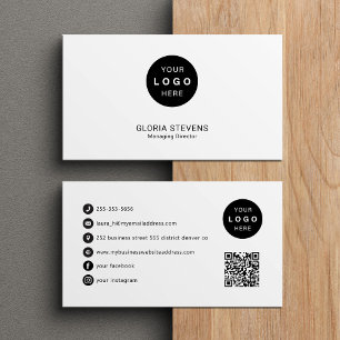 Affärsikoner för modern minimalistisk logotyp av a visitkort
