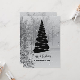 Affärsinbjudan till abstrakt Julgran Inbjudningar