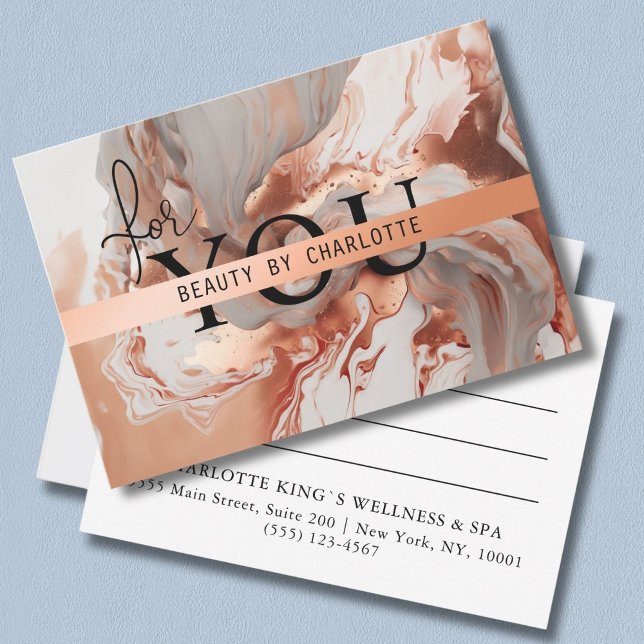 AFFÄRSINTYG | För dig | Kopparmarmor (Custom BUSINESS CERTIFICATE | For You | Copper Marble)