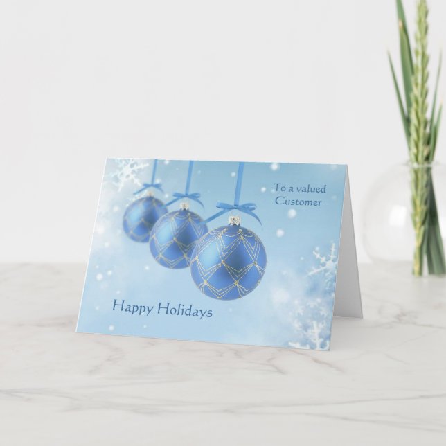 Affärsjulkunder - julbaubles helgkort (Framsida)