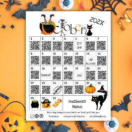 Affärskampanj för annonskalender för Halloween-ned