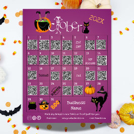 Affärskampanj för annonskalender för Halloween-ned Meddelande