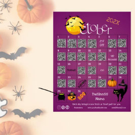Affärskampanj för annonskalender för Halloween-ned Reklamblad