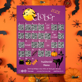 Affärskampanj för annonskalender för Halloween-ned Reklamblad
