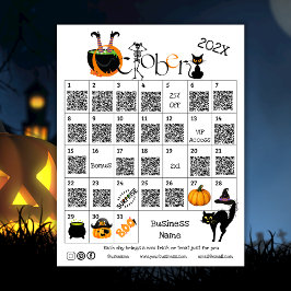 Affärskampanj för annonskalender för Halloween-ned Reklamblad