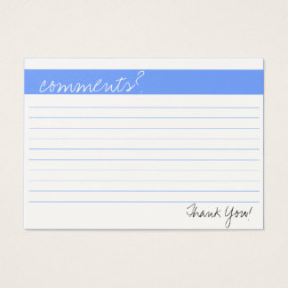 Affärskommentarskort Visitkort
