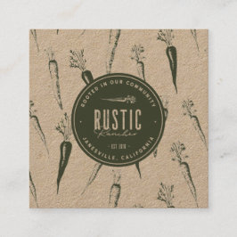 Affärskort 1| Rustik Rancher Fyrkantigt Visitkort
