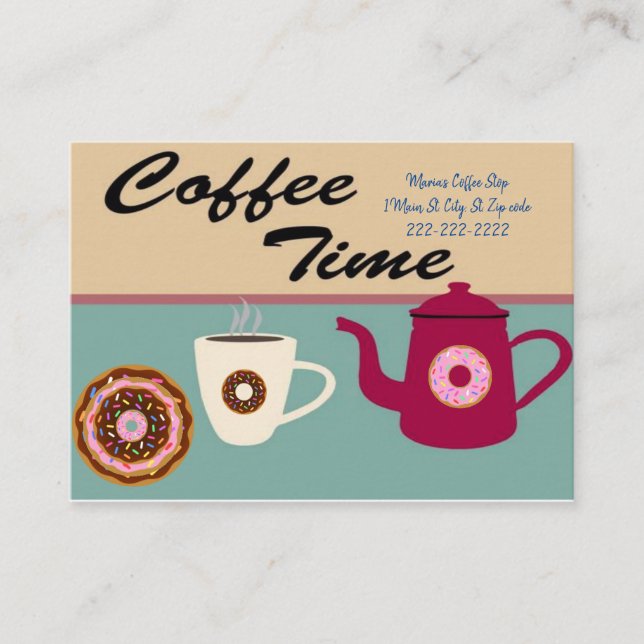 Affärskort, Affärskort för kaffeförsäljning Visitkort (Framsida)