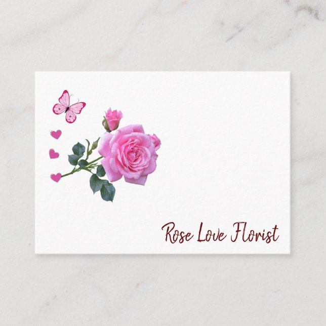 Affärskort, Affärskort med floristisk Blommigt Visitkort (Framsida)