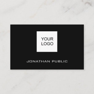 Affärskort Anpassningsbar Add Logotyp Modern Black Visitkort