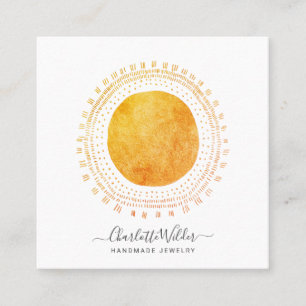 Affärskort av abstrakt Circle Handmade Jewelry Fyrkantigt Visitkort