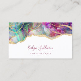 Affärskort av akvatisk och fuchsia opal visitkort