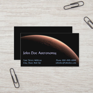 Affärskort av astronomer, solsystem visitkort